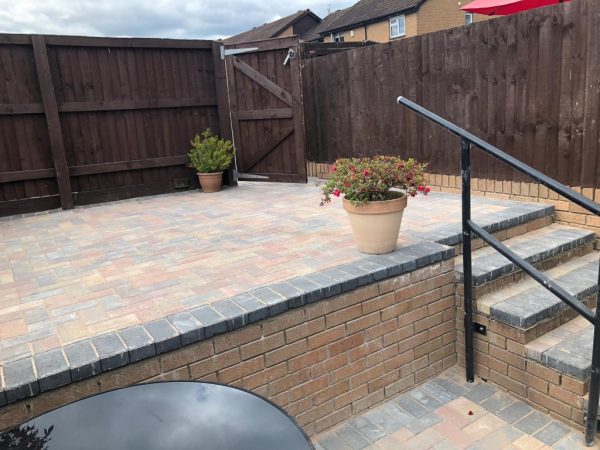 Block paving on patio in Avonmouth