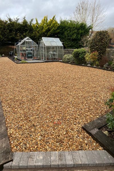 Gravel installation in garden in Avonmouth