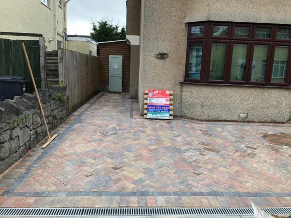 Newly laid driveway with block paving Bitton