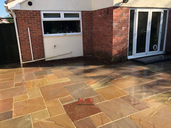 Our patio team working in Avonmouth