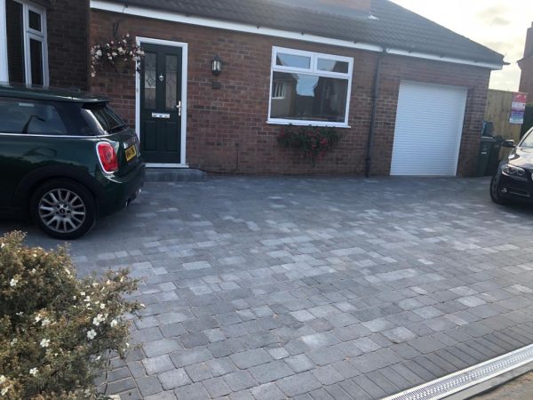 Tegula driveway with cobblestones in Bagstone, Gloucestershire