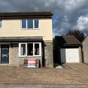 Autumn Gold Block Paved Driveway in Bradley Stoke, Bristol