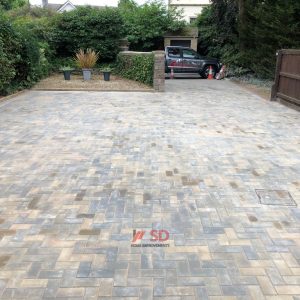 Block Paved Driveway with Bull-Nose Edged Doorstep in Frenchay