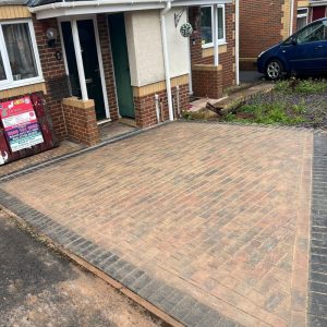 Block Paved Driveway with Drainage and Flowerbedd Area in Longwell…