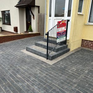 Block Paved Driveway with New Steps and Dropped Kerb in…