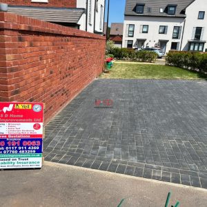 Charcoal Block Paved Driveway in Yate, Bristol