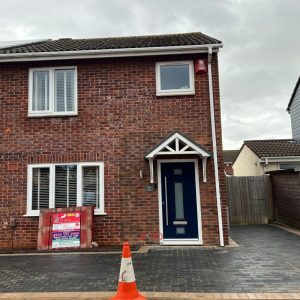 Charcoal Block Paved Driveway with Light Edging in Longwell Green,…