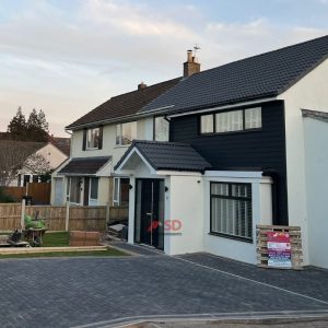 Charcoal and Natural Grey Block Paved Driveway in Clevedon