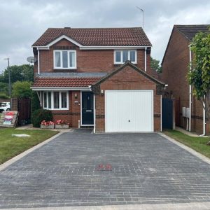 Driveway with Charcoal and Natural Grey Paving in Downend, Bristol