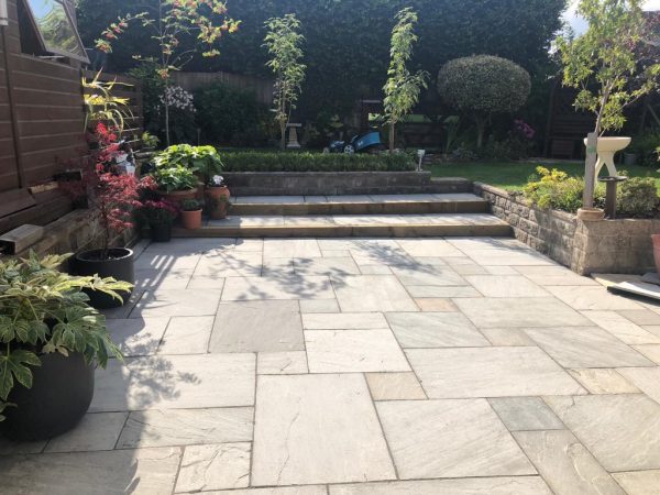 Indian Sandstone Patio With Treated Sleepers In Bishopsworth Bristol 6.jpeg