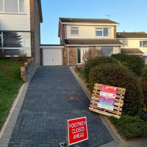 Sloped Block Paved Driveway in Portishead