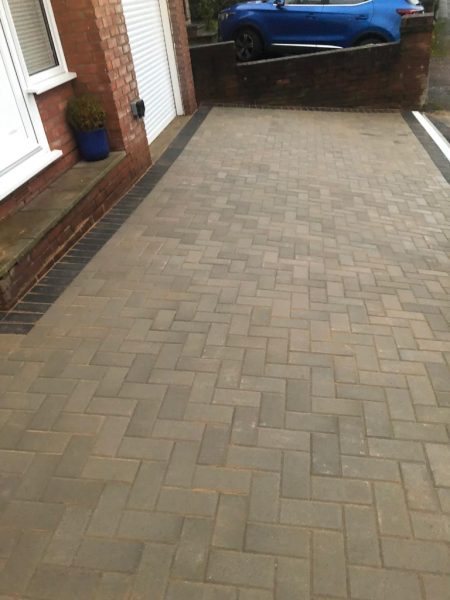 Block Paving Driveway with Charcoal Border in Bradley Stoke