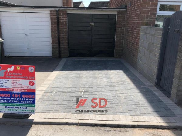 Charcoal Block Paved Driveway in Yate, Bristol