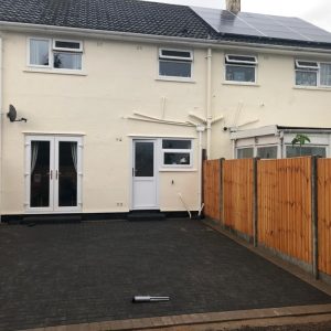 Charcoal Block Paved Patio with New Fencing in Bishopsworth, Bristol