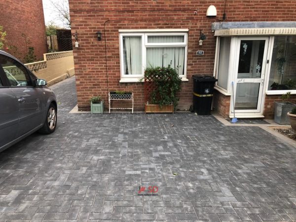 Charcoal Grey Paved Driveway in Kingswood, Bristol