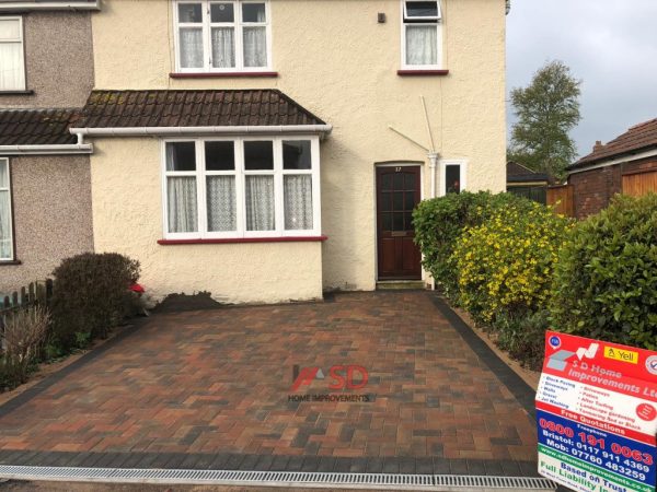 New Brindle and Charcoal Block Paved Driveway in Horfield, Bristol