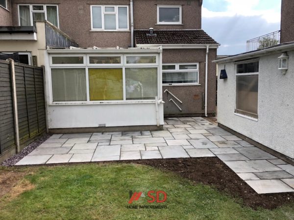 New Slabbed Patio in Coalpit Heath, Bristol