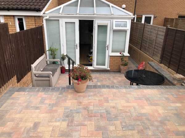 Raised Block Paving Patio in Yate, Bristol