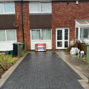 Small Charcoal Block Paved Driveway in Kingswood, Bristol